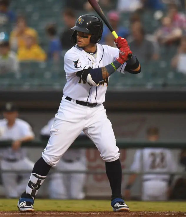 New Orleans Baby Cakes second baseman Isan Diaz