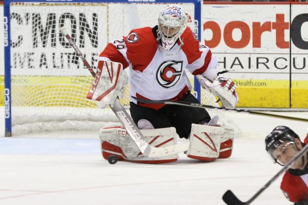 Goaltender Michael Houser with the Cincinnati Cyclones