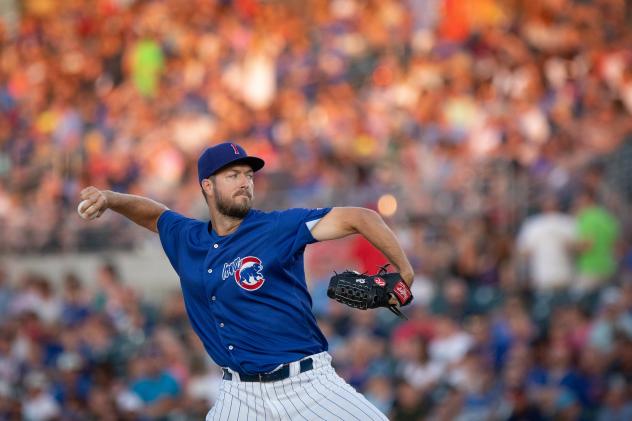 Iowa Cubs pitcher Colin Rea