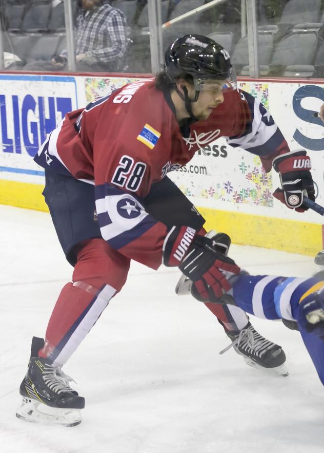 Evansville Thunderbolts defensemen L.J. Fellows