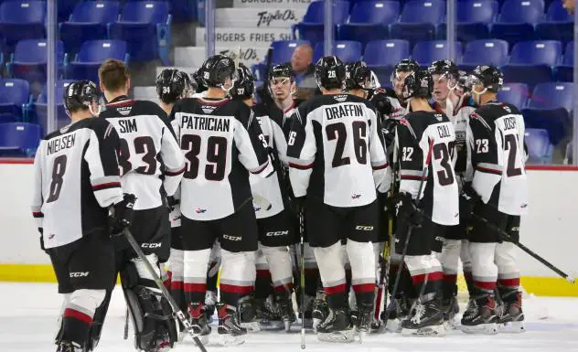 Vancouver Giants celebrate a pre-season win