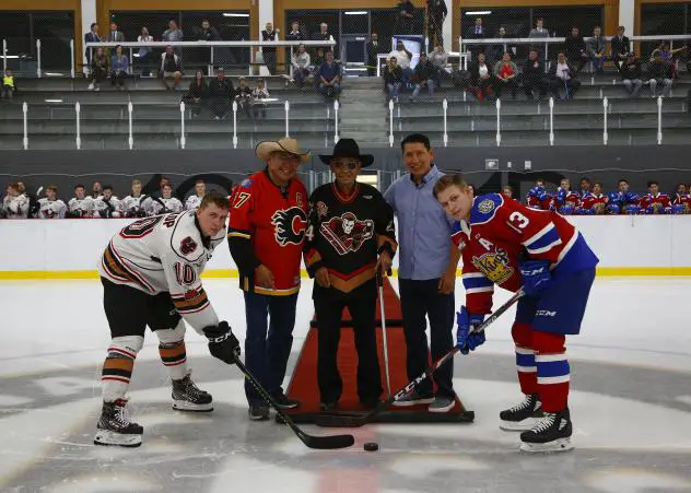 Calgary Hitmen pre-season ceremonial puck drop