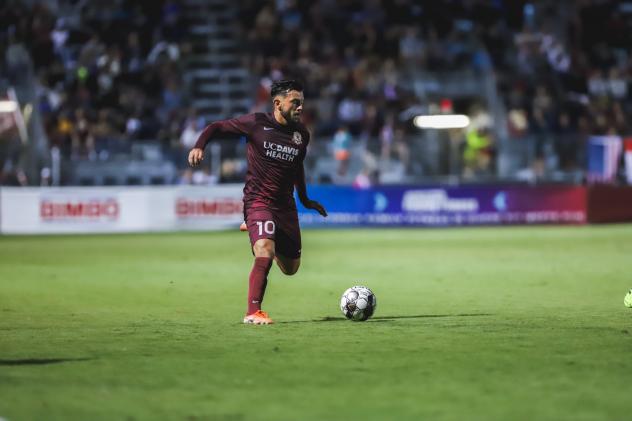 Sacramento Republic FC midfielder Kevin Aleman vs. Tacoma Defiance