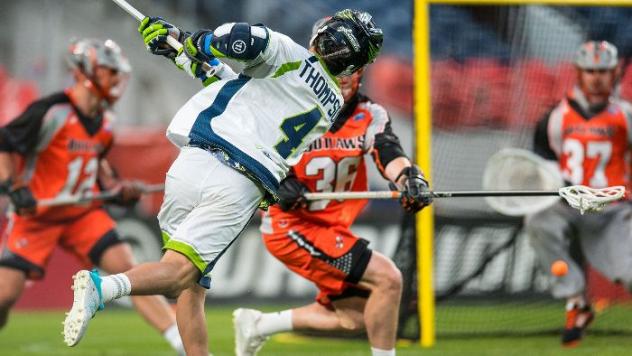 Lyle Thompson takes a shot for the Chesapeake Bayhawks