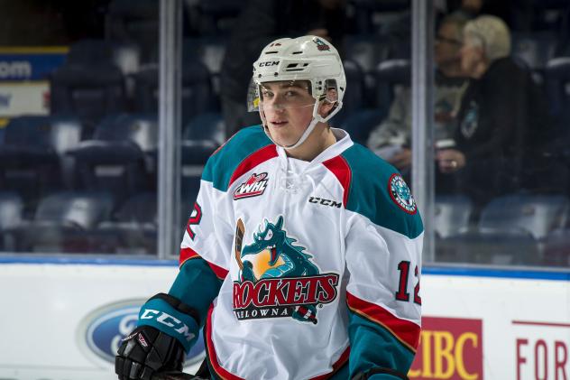 Cole Carrier with the Kelowna Rockets