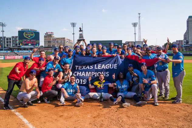 Amarillo Sod Poodles celebrate the 2019 Texas League Championship