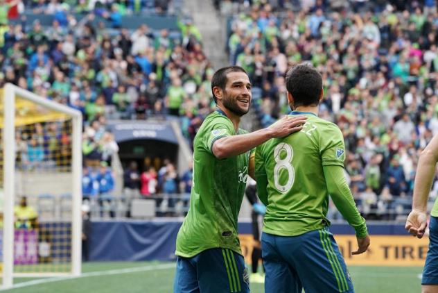 Midfielder Nicolas Lodeiro recorded a brace while midfielder Victor Rodr?iguez made his return to Seattle Sounders FC