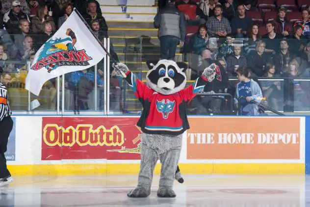 Rocky, after the Kelowna Rockets mascot