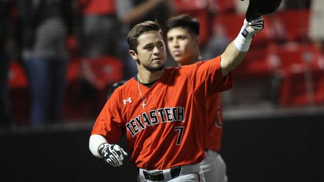 Infielder Ryan Long with Texas Tech