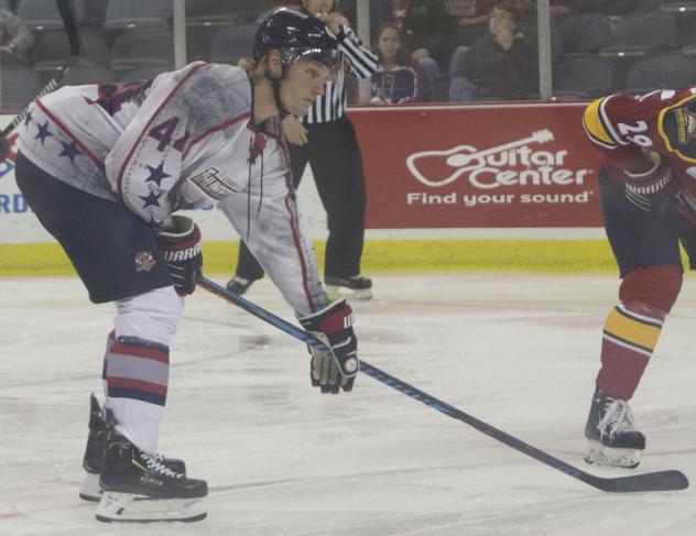 Defenseman Nick Wright with the Evansville Thunderbolts