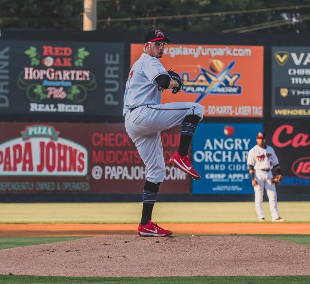 Carolina Mudcats pitcher Aaron Ashby