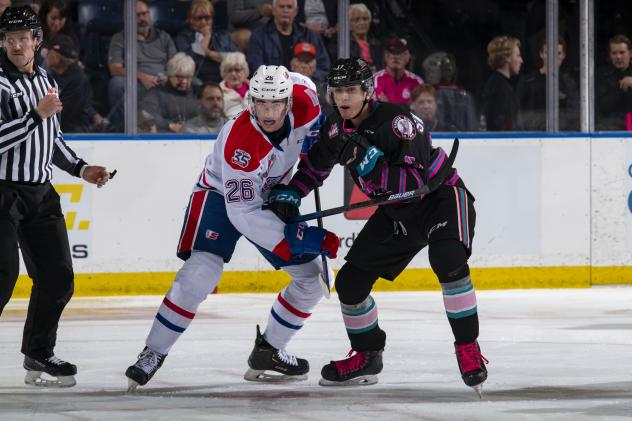 Kelowna Rockets battle the Spokane Chiefs