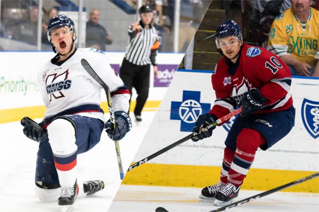 Kalamazoo Wings forwards Zach Saar and Zach Diamantoni