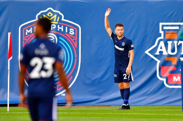 Memphis 901 FC midfielder Cam Lindley