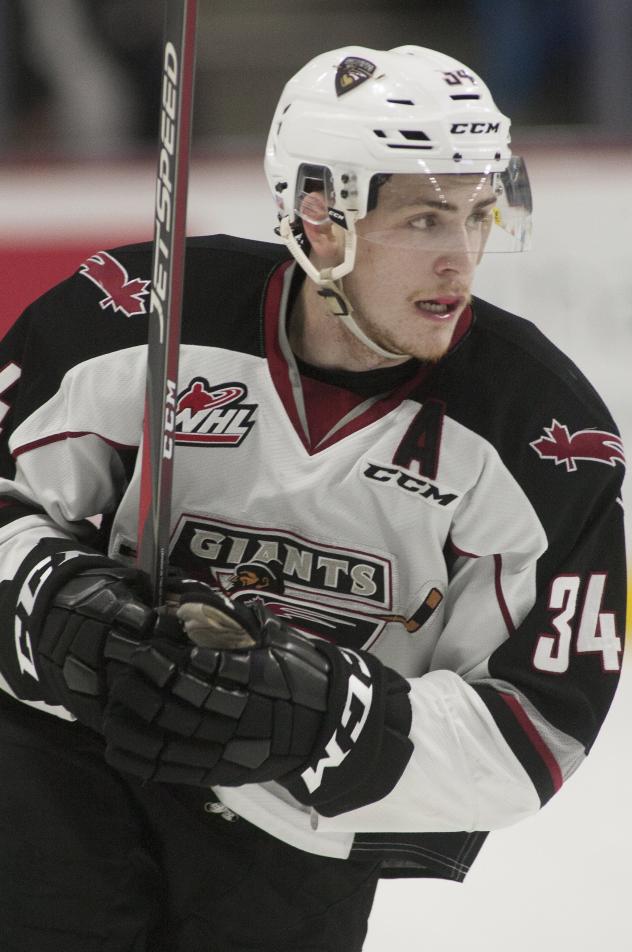 Forward Brayden Watts with the Vancouver Giants