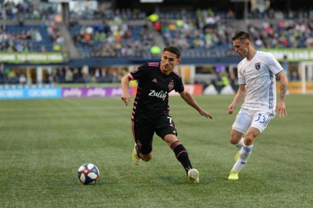 Seattle Sounders FC and the San Jose Earthquakes played to a 2-2 draw at CenturyLink Field on April 24