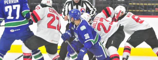 Binghamton Devils battle the Utica Comets