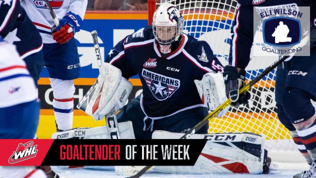 Tri-City Americans goaltender Beck Warm