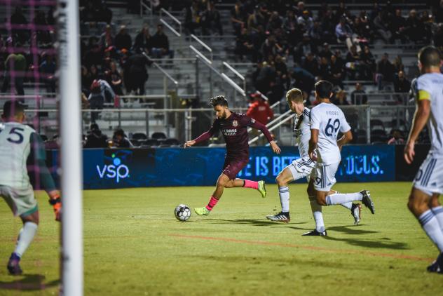 Sacramento Republic FC with possession against LA Galaxy II