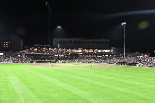 Segra Stadium, home of the Fayetteville Woodpeckers