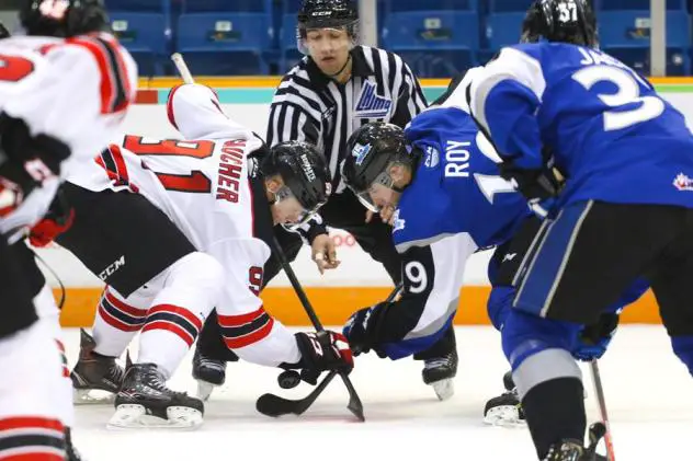 Saint John Sea Dogs face off against the Quebec Remparts