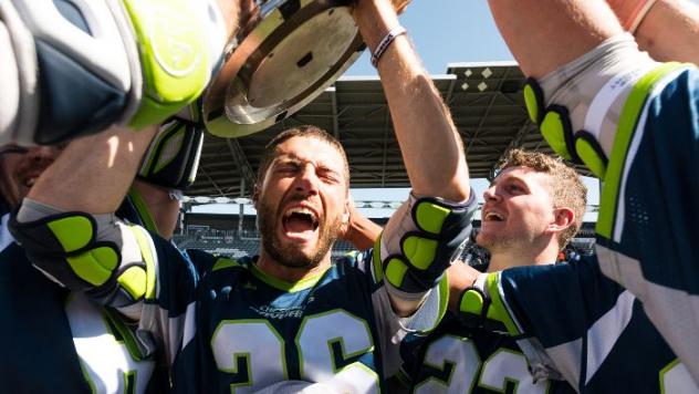 Chesapeake BayHawks celebrate the Major League Lacrosse title