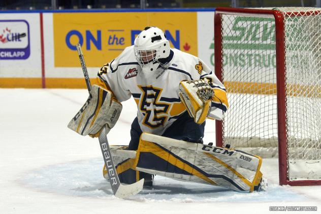 Goaltender Jacob Herman with the Swift Current Legionnaires