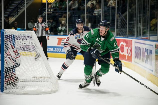 Florida Everblades forward Blake Winiecki vs. the Norfolk Admirals