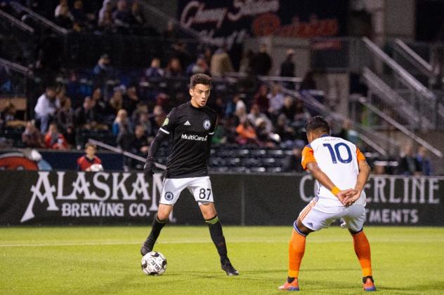 Forward Alfonso Ocampo-Chavez with Tacoma Defiance