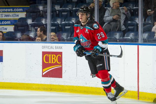 Kelowna Rockets left wing Nolan Foote