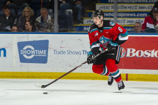 Kelowna Rockets defenceman Kaedan Korczak