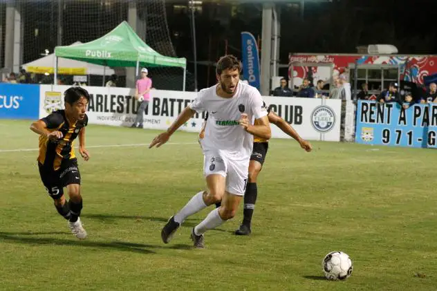 Elliot Collier of Memphis 901 FC vs. the Charleston Battery