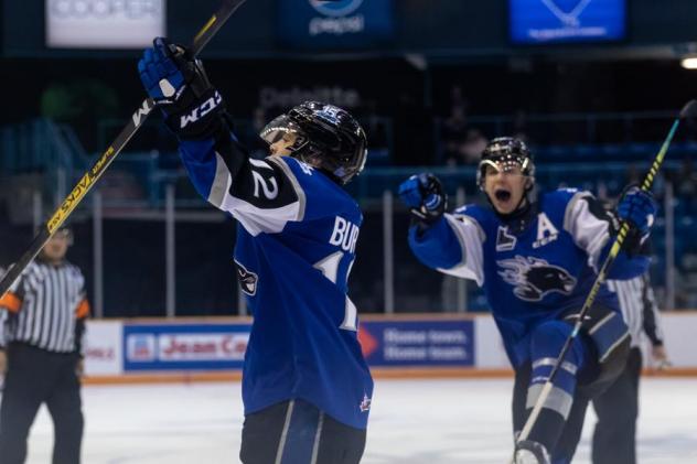 Brady Burns of the Saint John Sea Dogs after his shootout winner