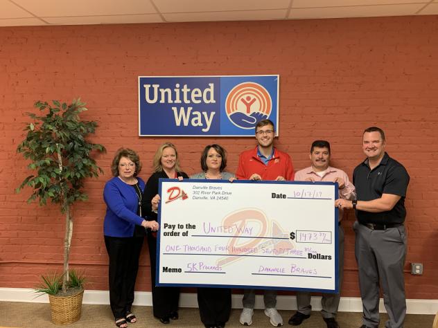 Braves donate to United Way