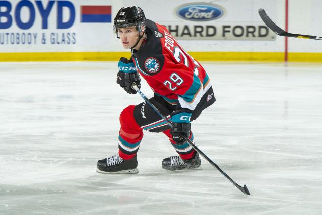 Kelowna Rockets left wing Nolan Foote