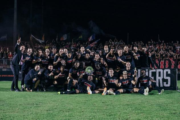 Phoenix Rising FC celebrating their 2019 season