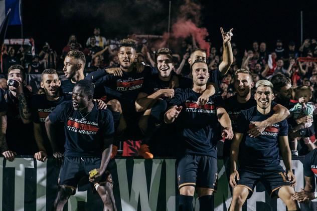 Phoenix Rising FC celebrating their 2019 season