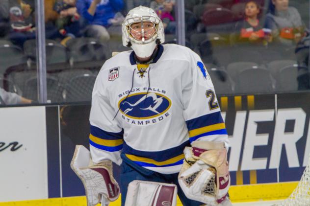 Sioux Falls Stampede goaltender Grant Adams