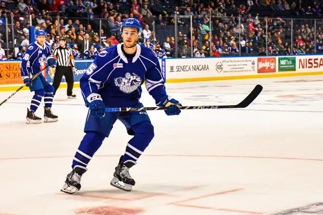 Defenseman Luc Snuggerud with the Syracuse Crunch