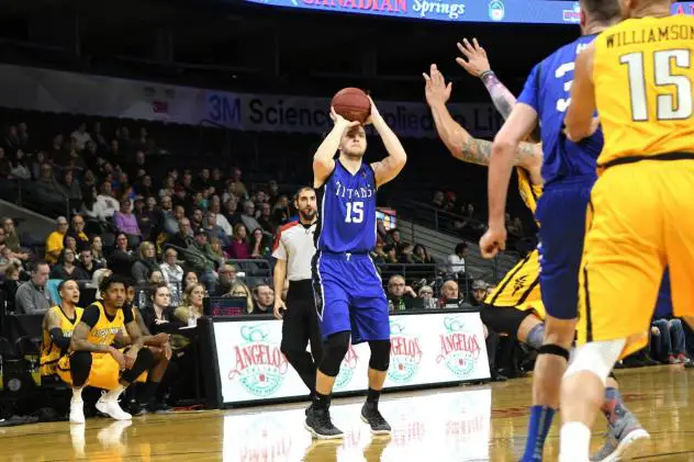 Forward Kyle Arseneault with the KW Titans