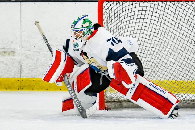 Metropolitan Riveters goaltender Sam Walther