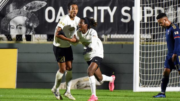 Birmingham Legion FC celebrates after a goal vs. North Carolina FC