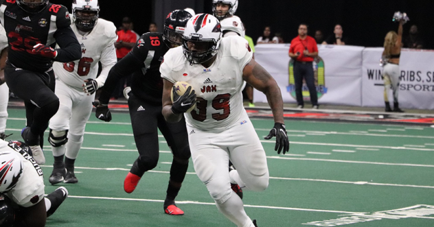 Jacksonville Sharks fullback Alstevis Squirewell