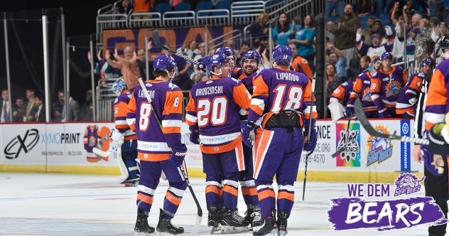 Orlando Solar Bears celebrate a goal
