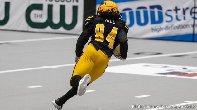 Wide receiver and kick return specialist Treydonte Hill with the Tucson Sugar Skulls