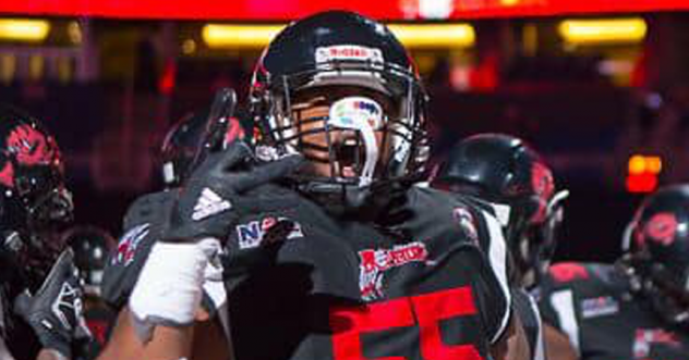 Offensive lineman Justin Cook with the Orlando Predators