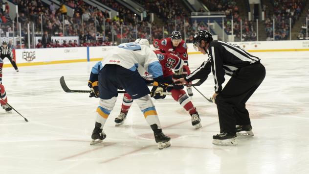 Kalamazoo Wings face off with the Toledo Walleye