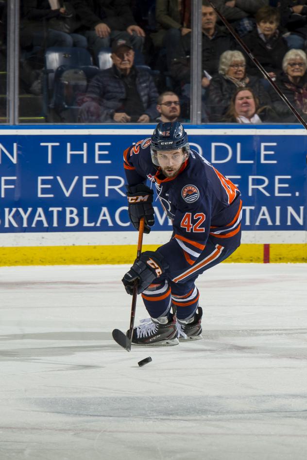 Forward Kobe Mohr with the Kamloops Blazers