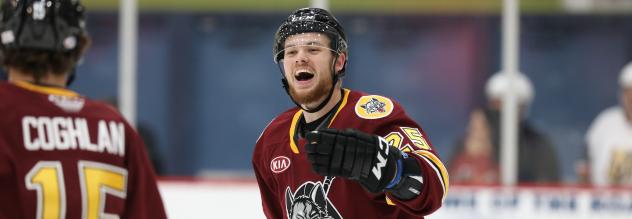 Chicago Wolves right wing Lucas Elvenes