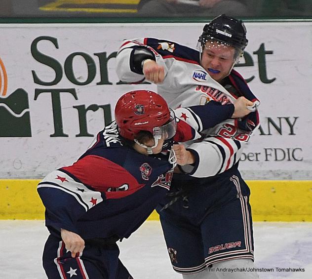 Johnstown Tomahawks exchange punches with the Jamestown Rebels